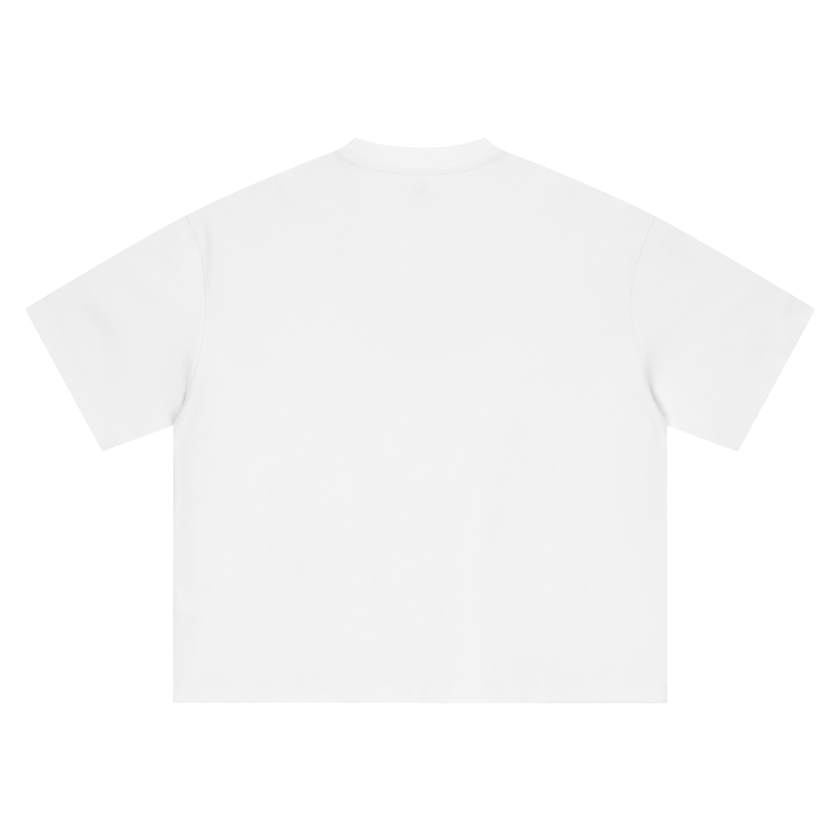 Caos Inside Essentials · T-shirt boxy bianca, retro