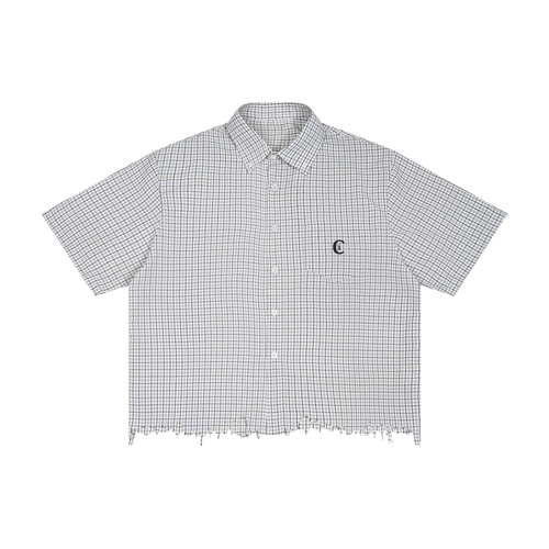 Apollo · Camicia quadri in bianco, Caos Inside, fronte