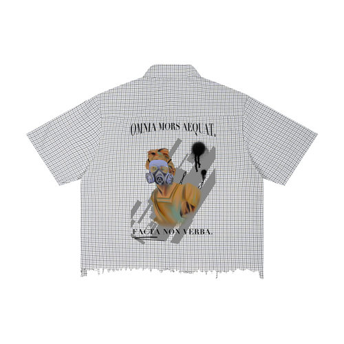 Apollo · Camicia quadri in bianco, Caos Inside, retro