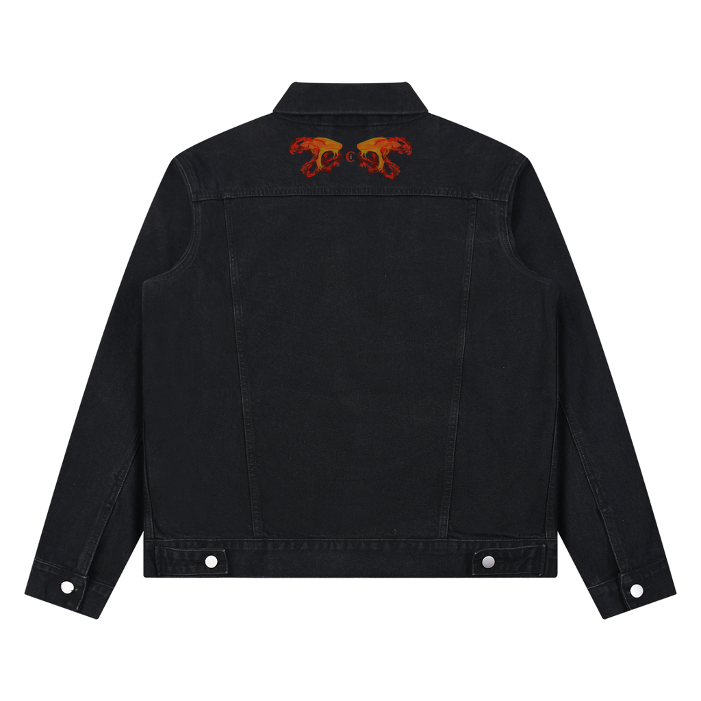 Ophis e David · Giacca denim, Caos Inside, retro