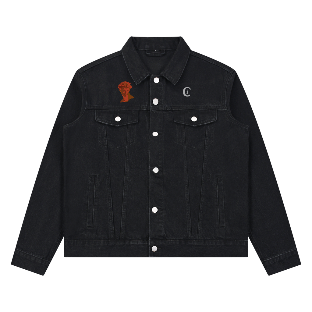 Ophis e David · Giacca denim, Caos Inside, fronte