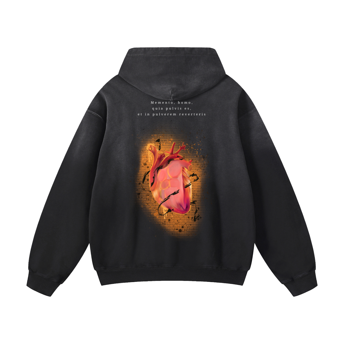 Satyr · Sunfade Hoodie in black, Caos Inside, back