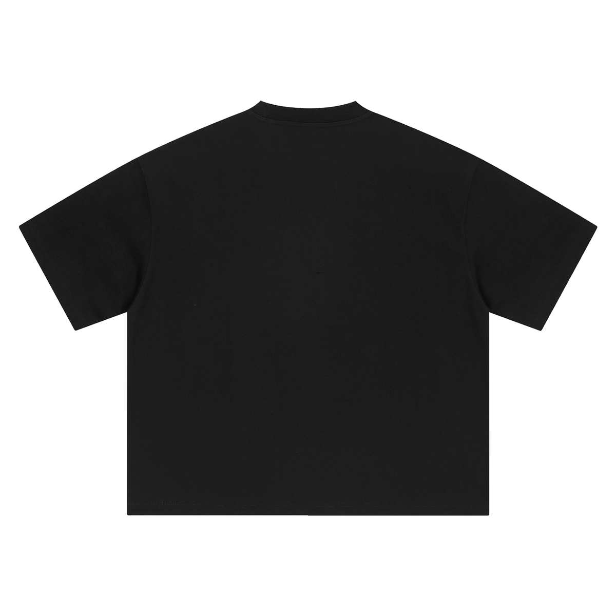 Caos Inside Essentials · T-shirt boxy nera, retro