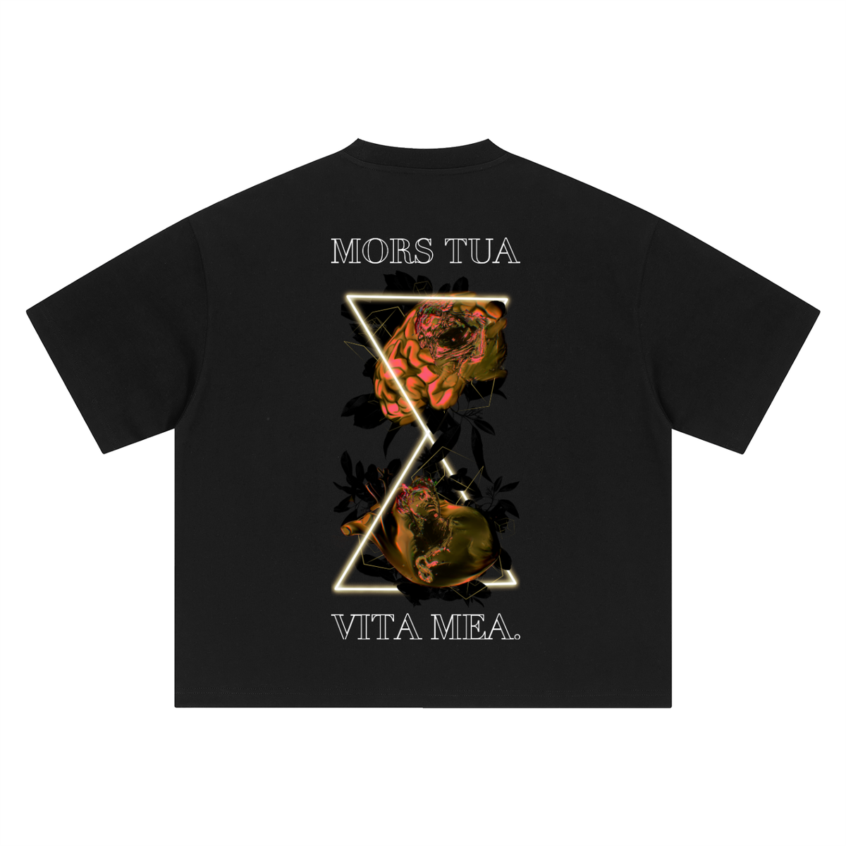 Silenus and Maenad · T-Shirt in black, Caos Inside, back